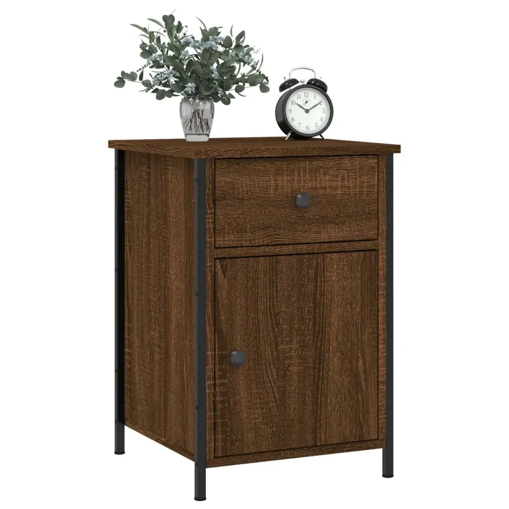Bedside Cabinets 2 pcs Brown Oak 40x42x60 cm Engineered Wood Price