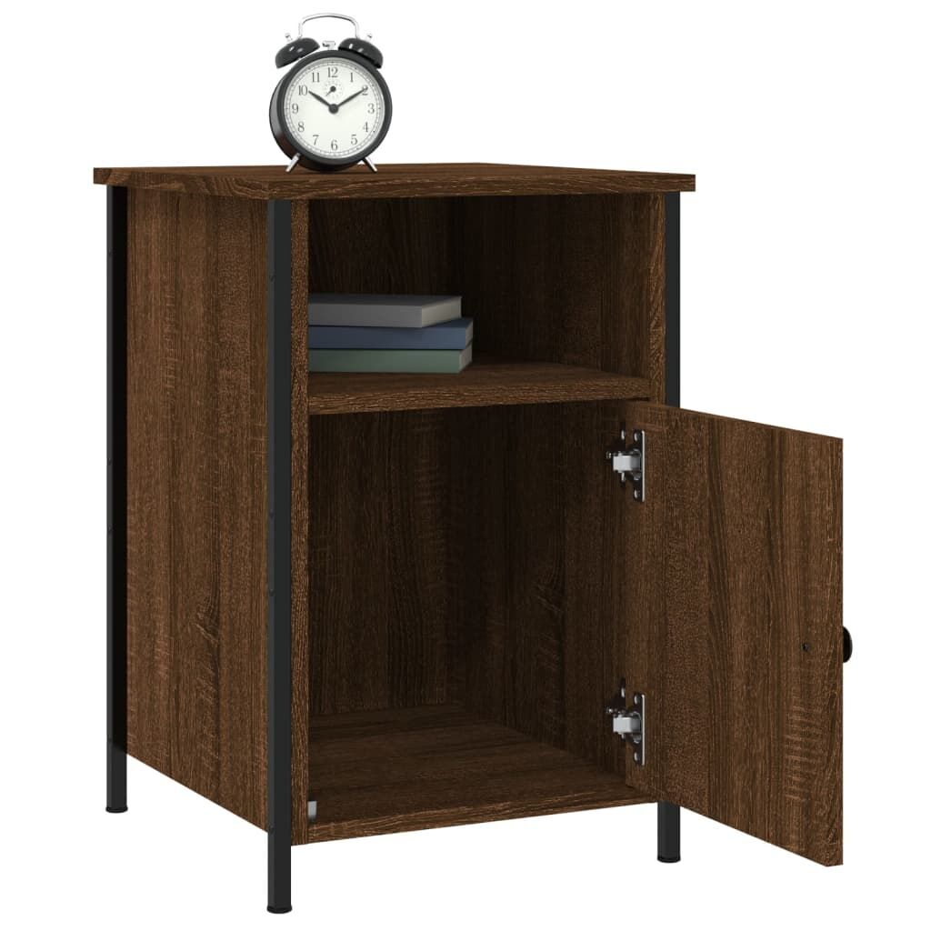 Bedside Cabinets 2 pcs Brown Oak 40x42x60 cm Engineered Wood Price