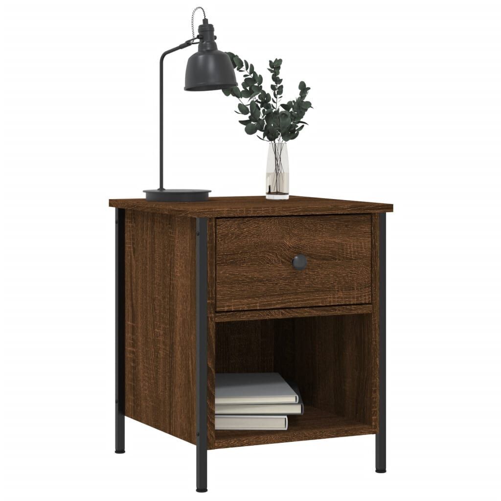 Bedside Cabinets 2 pcs Brown Oak 40x42x50 cm Engineered Wood Price