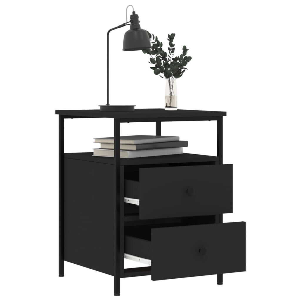 Bedside Cabinets 2 pcs Black 44x45x60 cm Engineered Wood Price