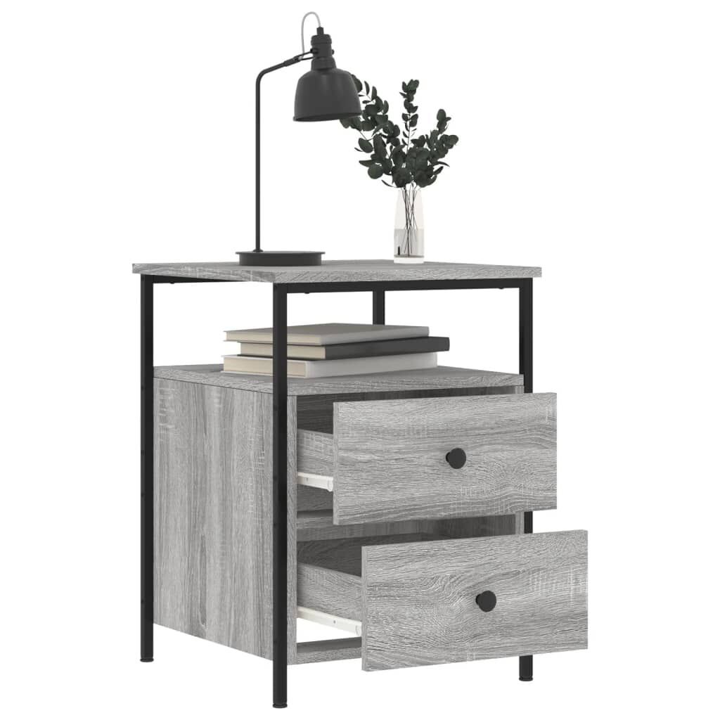 Bedside Cabinets 2 pcs Grey Sonoma 44x45x60 cm Engineered Wood Price