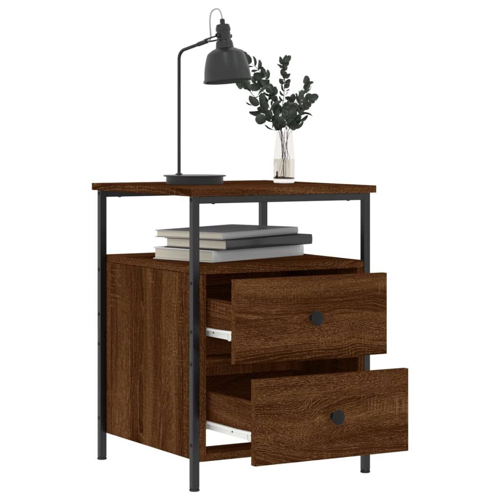 Bedside Cabinets 2 pcs Brown Oak 44x45x60 cm Engineered Wood Price
