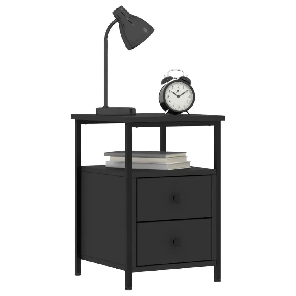 Bedside Cabinets 2 pcs Black 34x35.5x50 cm Engineered Wood Price