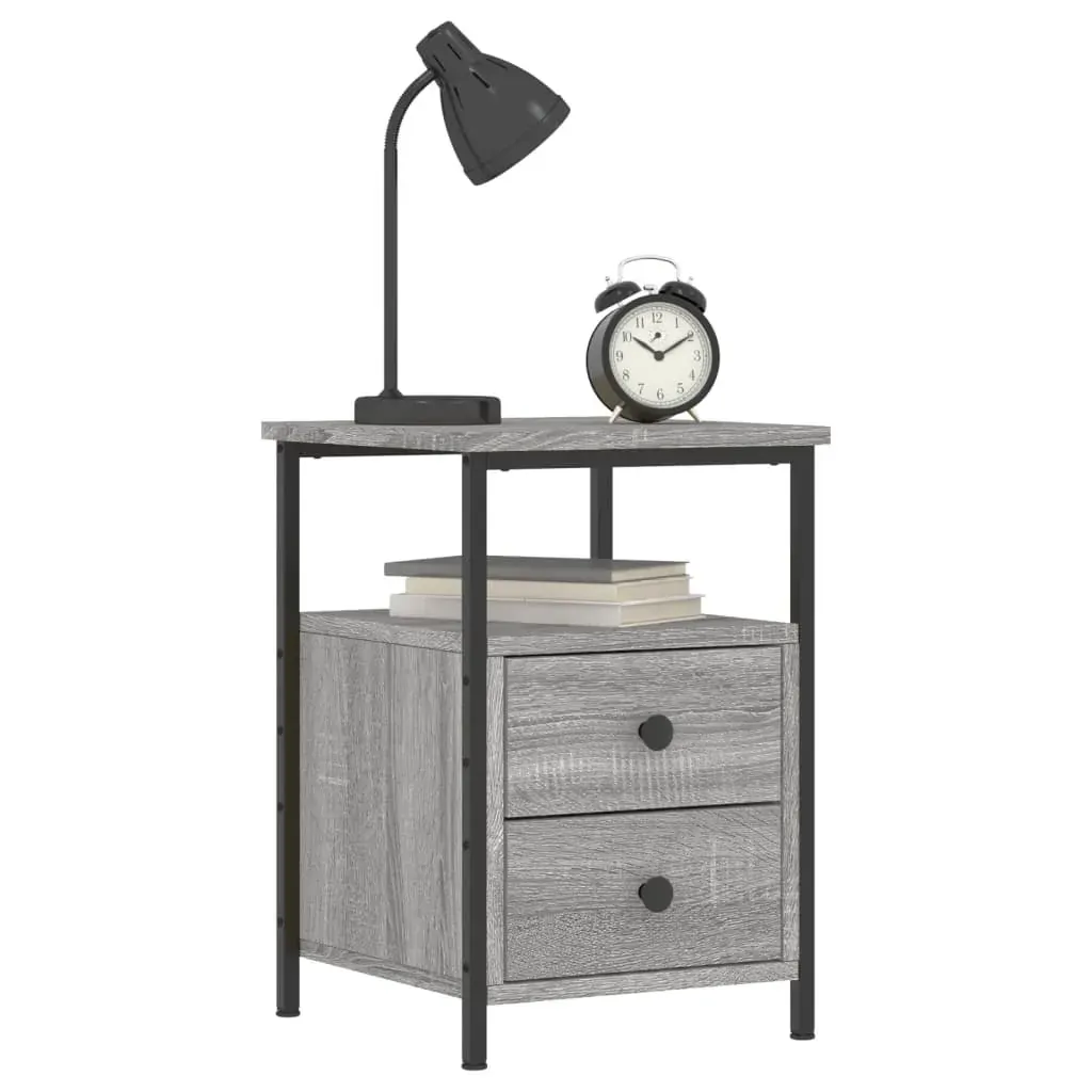 Bedside Cabinets 2 pcs Grey Sonoma 34x35.5x50 cm Engineered Wood Price