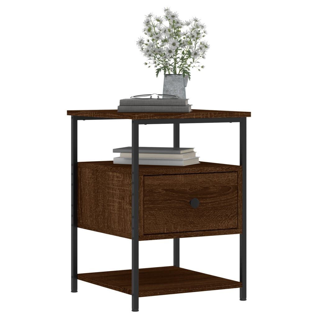 Bedside Cabinets 2 pcs Brown Oak 40x42x56 cm Engineered Wood Price
