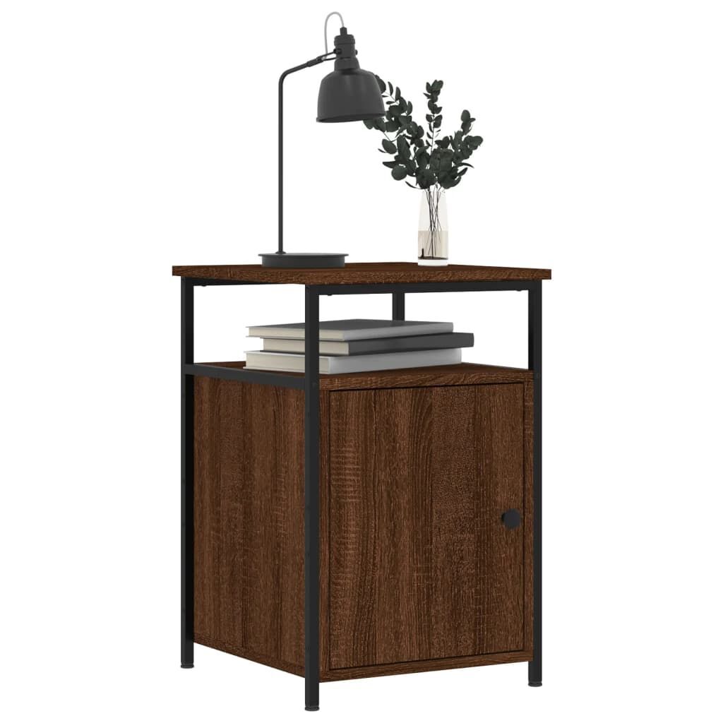 Bedside Cabinets 2 pcs Brown Oak 40x42x60 cm Engineered Wood Price