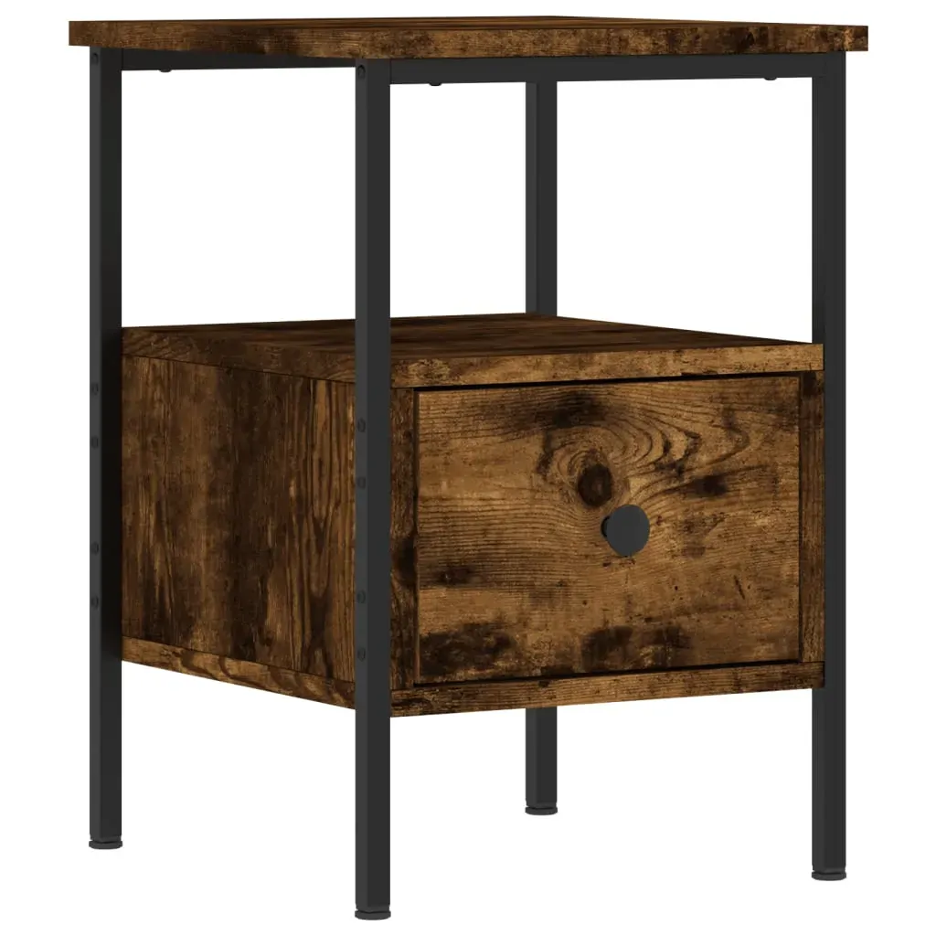Bedside Cabinets 2 pcs Smoked Oak 34x36x50 cm Engineered Wood Price