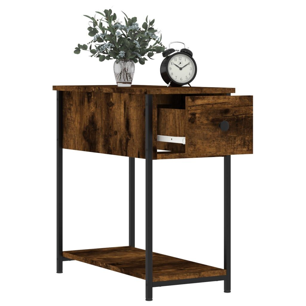Bedside Cabinets 2 pcs Smoked Oak 30x60x60 cm Engineered Wood Price