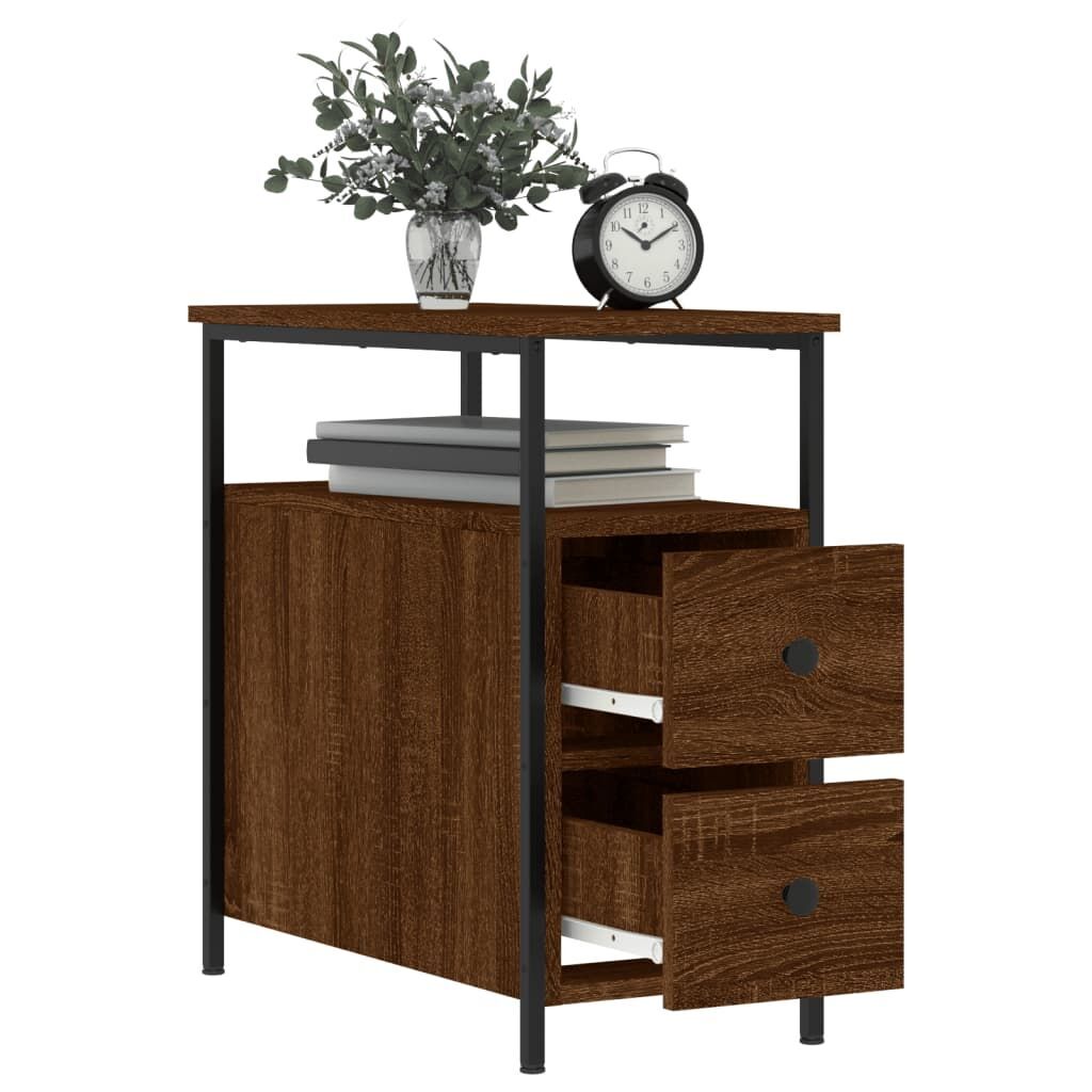 Bedside Cabinets 2 pcs Brown Oak 30x60x60 cm Engineered Wood Price