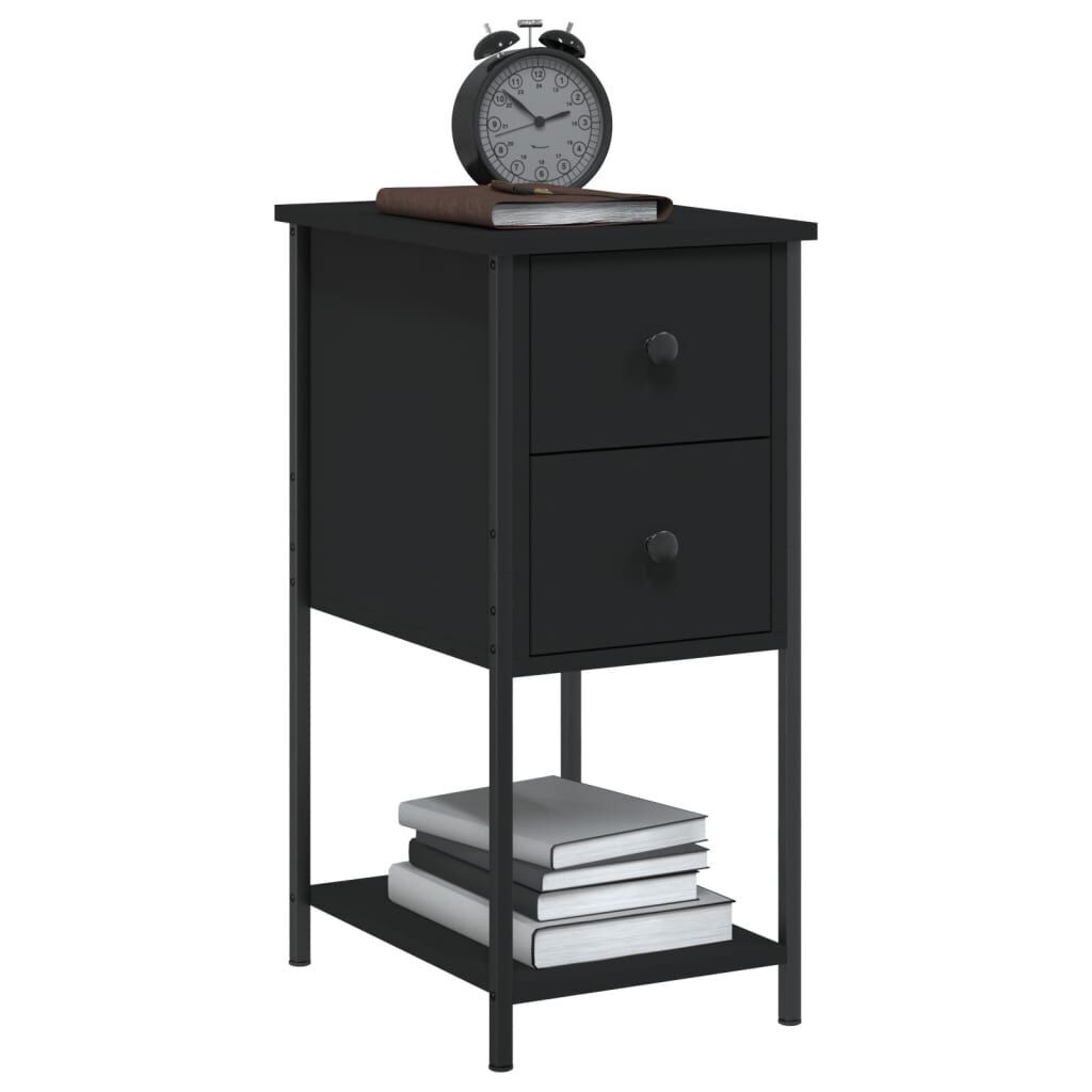 Bedside Cabinets 2 pcs Black 32x42x70 cm Engineered Wood Price