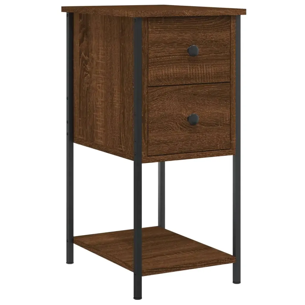 Bedside Cabinets 2 pcs Brown Oak 32x42x70 cm Engineered Wood Price