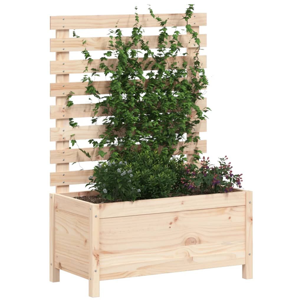 Garden Planter with Rack 79x39.5x114 cm Solid Wood Pine Price