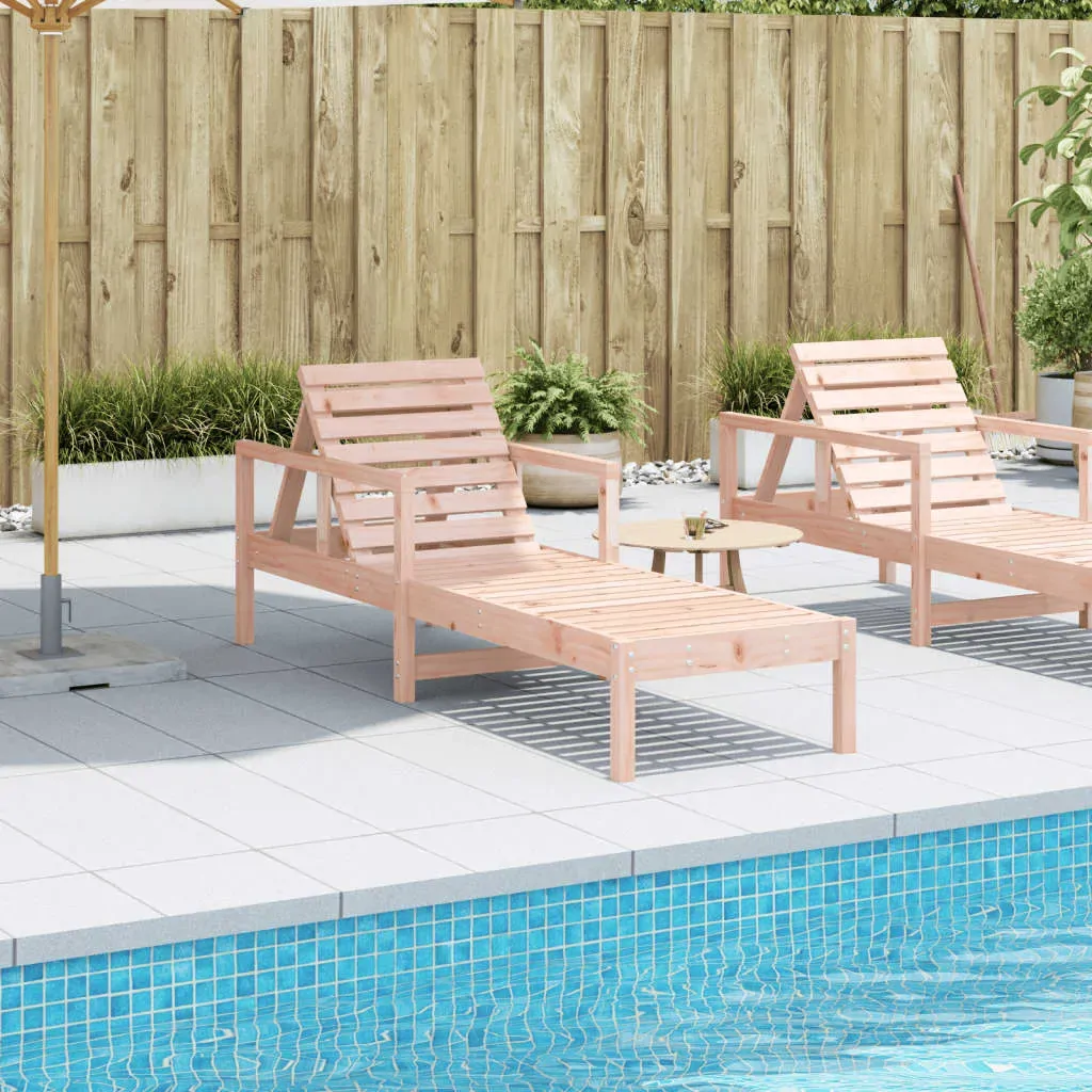 Sun Lounger 199.5x62x55 cm Solid Wood Douglas Price