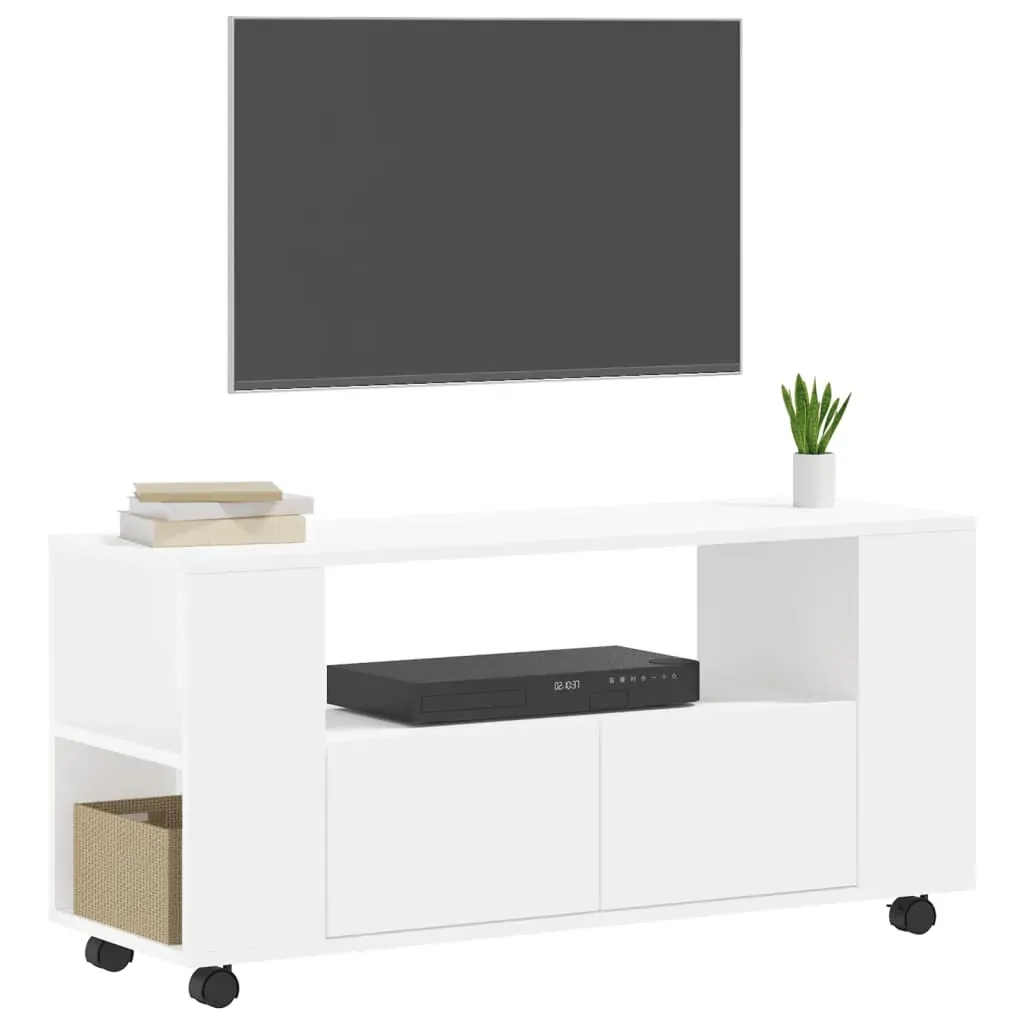 TV Cabinet White 102x34.5x43 cm Engineered Wood Price