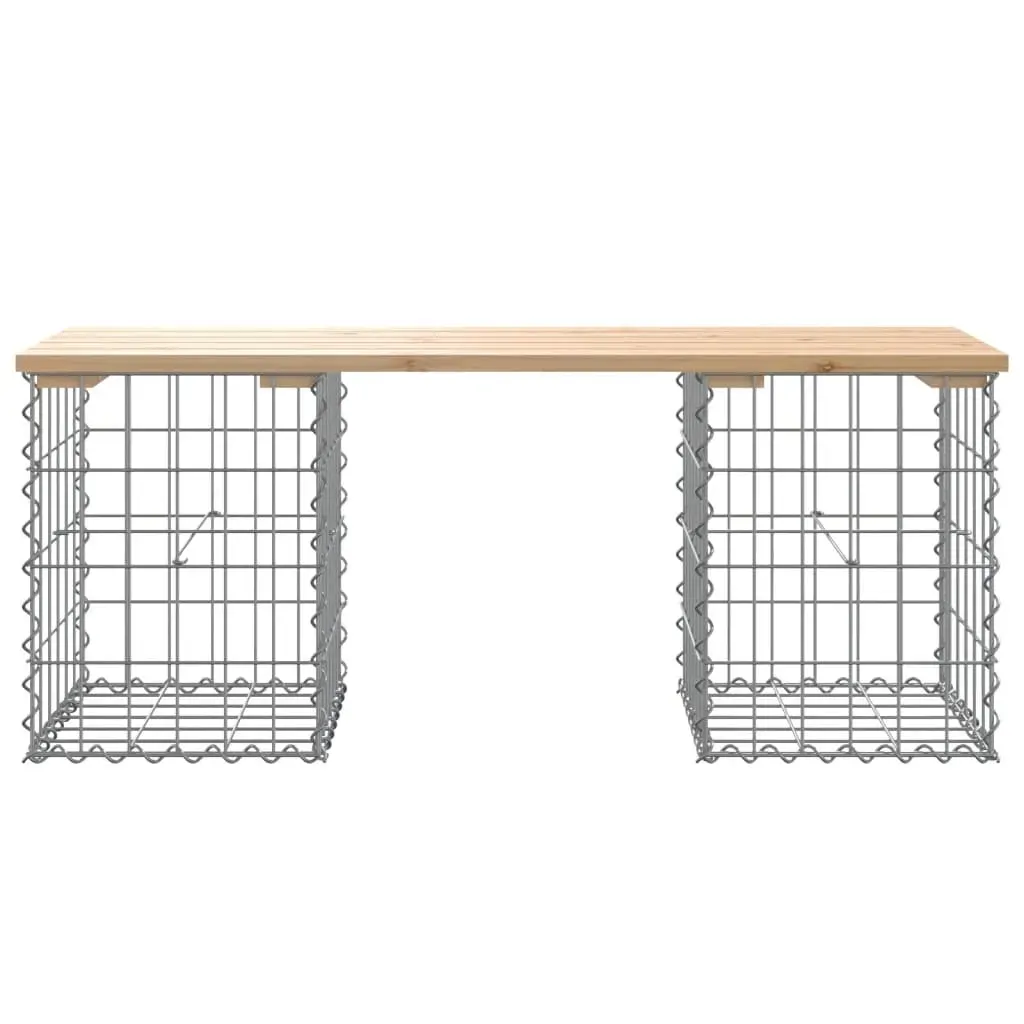 Garden Bench Gabion Design 103x31x42 cm Solid Wood Pine Price