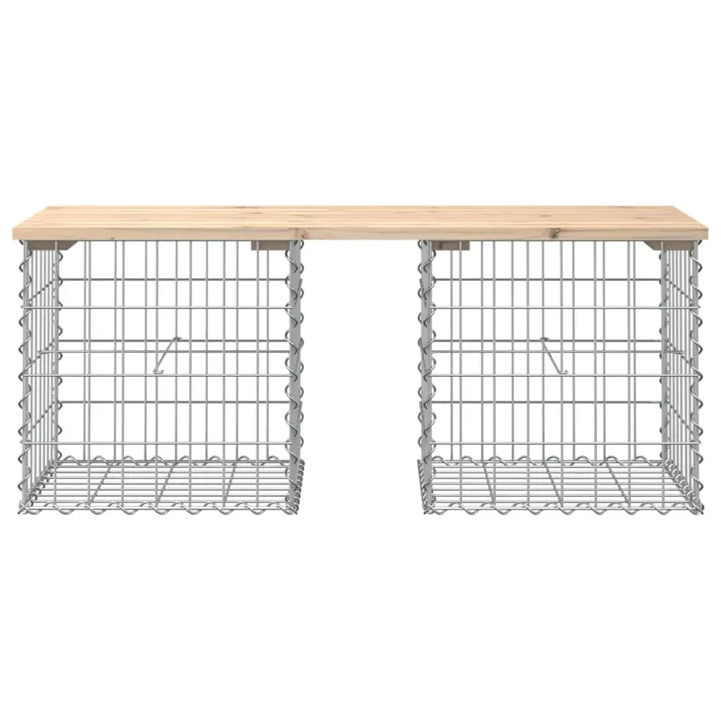 Garden Bench Gabion Design 103x44x42 cm Solid Wood Pine Price