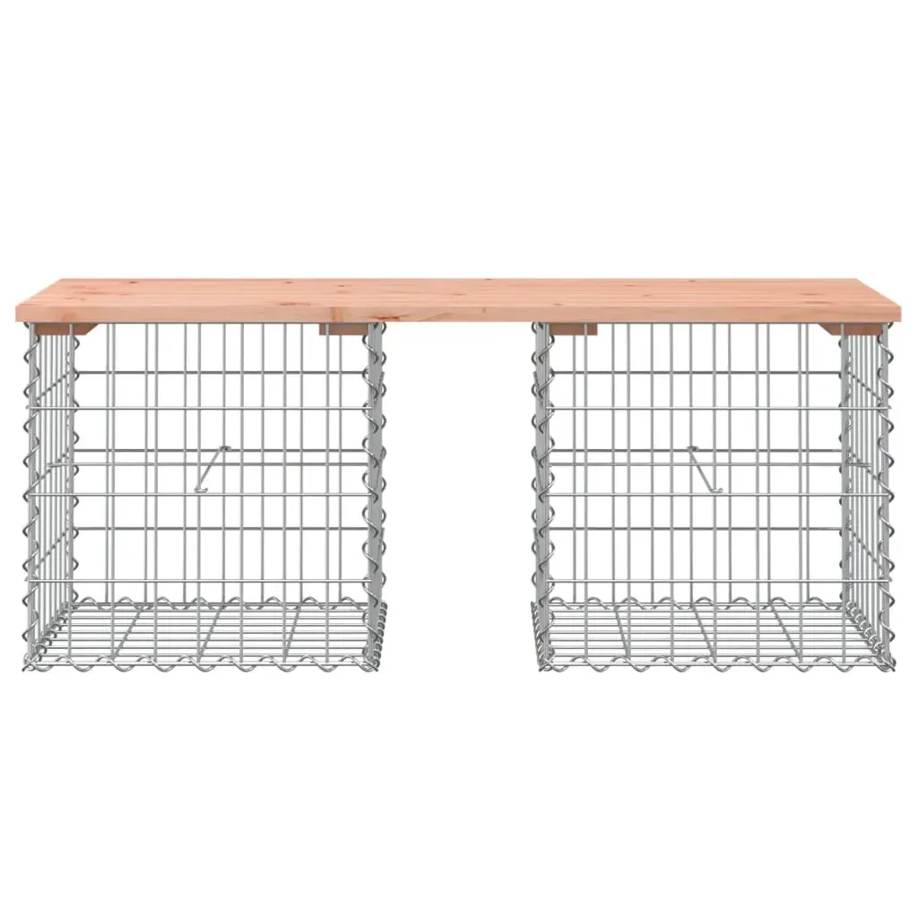 Garden Bench Gabion Design 103x44x42 cm Solid Wood Douglas Price