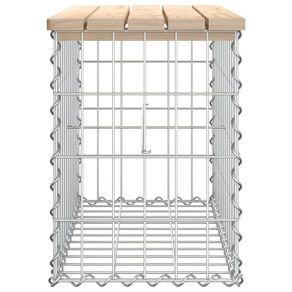 Garden Bench Gabion Design 63x31.5x42 cm Solid Wood Pine Price