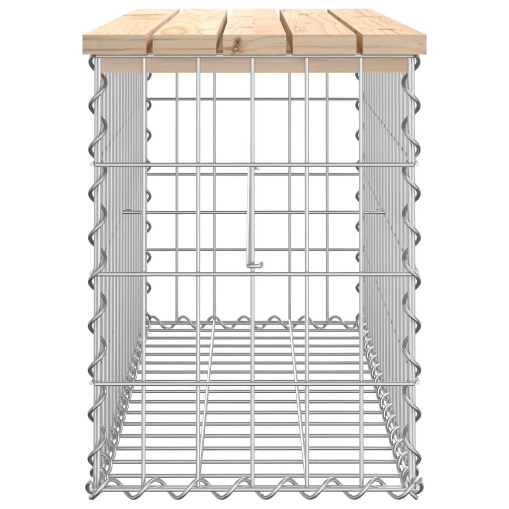 Garden Bench Gabion Design 83x31.5x42 cm Solid Wood Pine Price