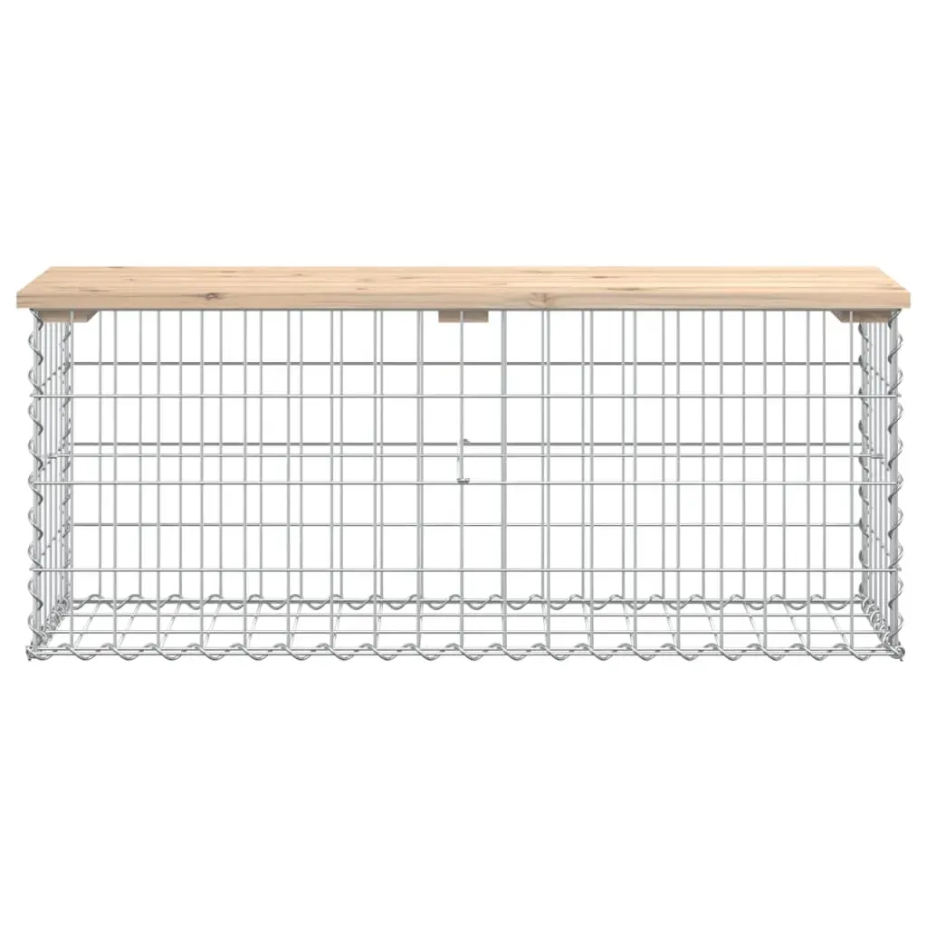 Garden Bench Gabion Design 103x31.5x42 cm Solid Wood Pine Price
