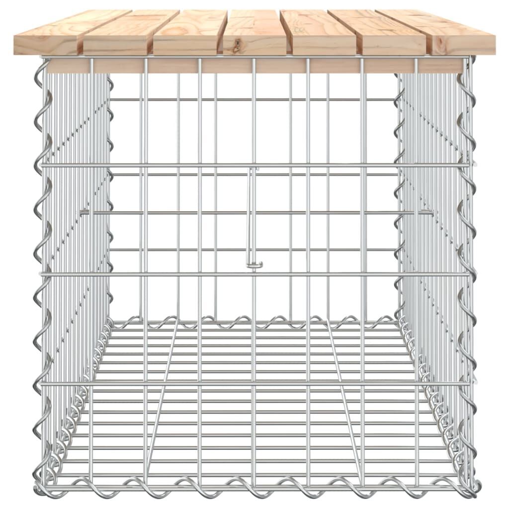 Garden Bench Gabion Design 83x44x42 cm Solid Wood Pine Price