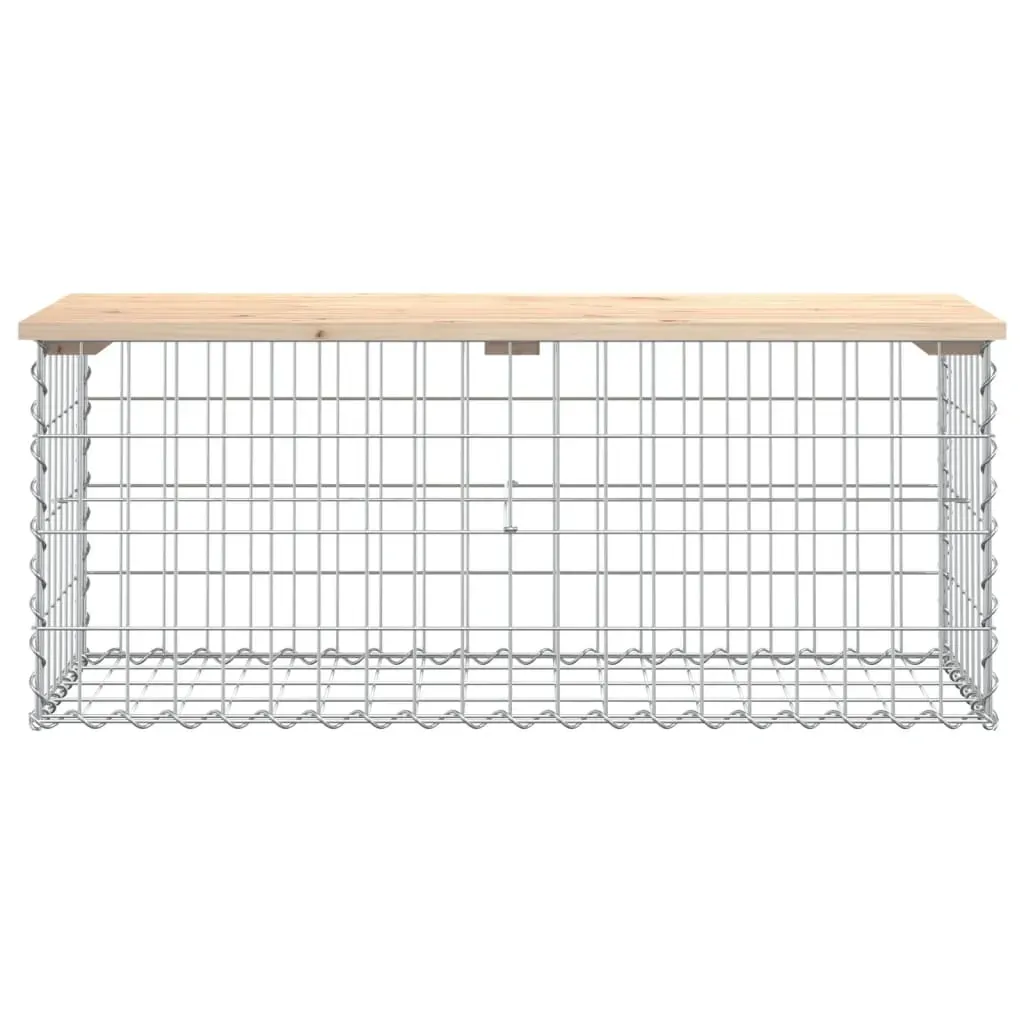 Garden Bench Gabion Design 103x44x42 cm Solid Wood Pine Price