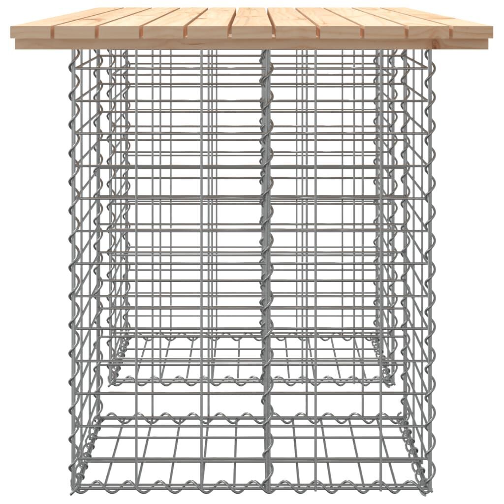 Garden Bench Gabion Design 100x70x72 cm Solid Wood Pine Price