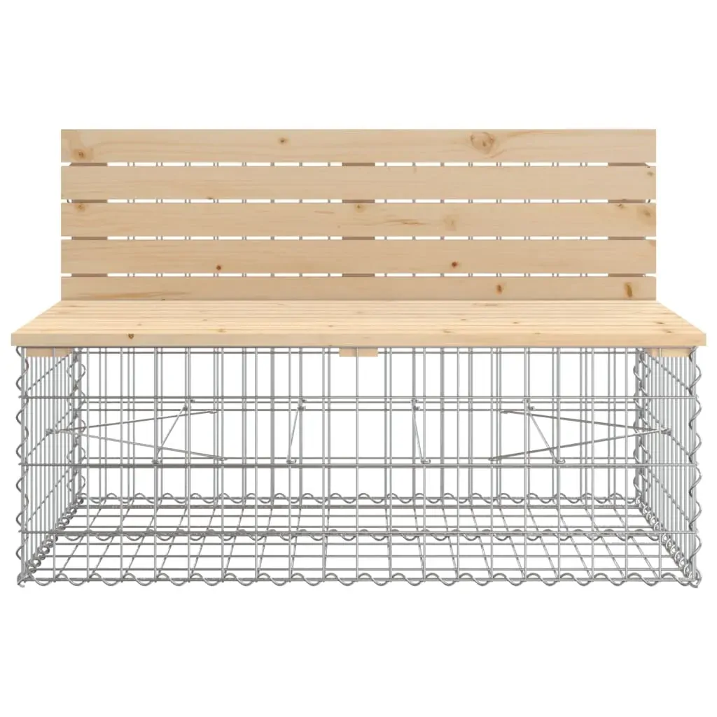 Garden Bench Gabion Design 103x70x65 cm Solid Wood Pine Price