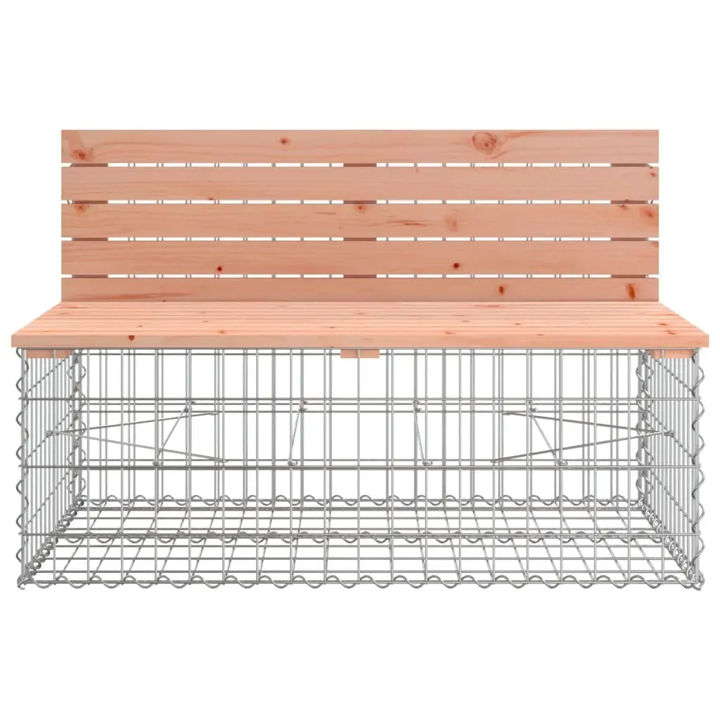 Garden Bench Gabion Design 103x70x65 cm Solid Wood Douglas Price