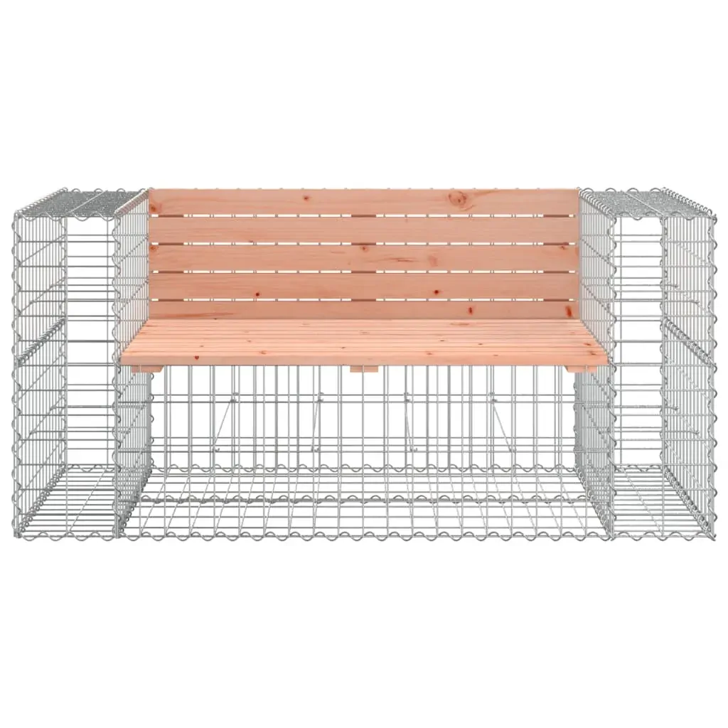 Garden Bench Gabion Design 143x71x65.5 cm Solid Wood Douglas Price