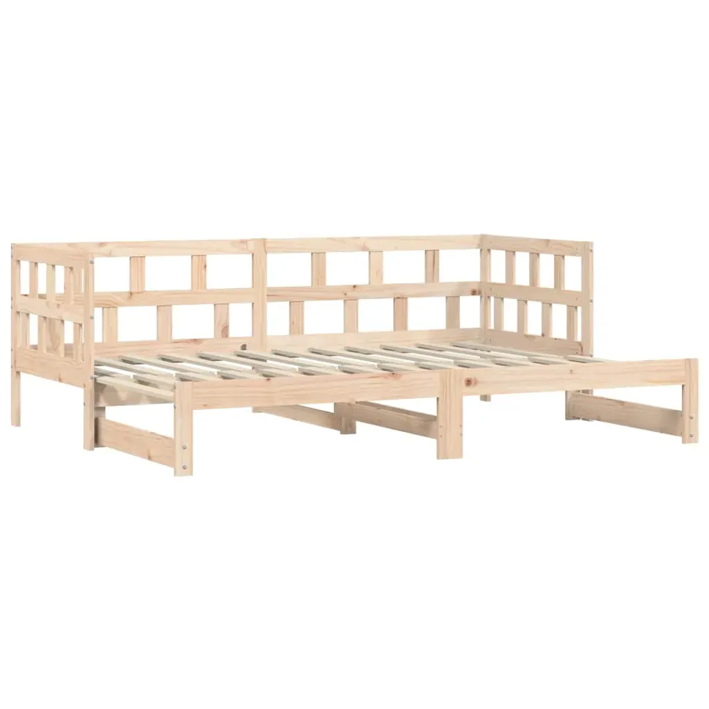 Daybed with Trundle without Mattress 90x190 cm Solid Wood Price