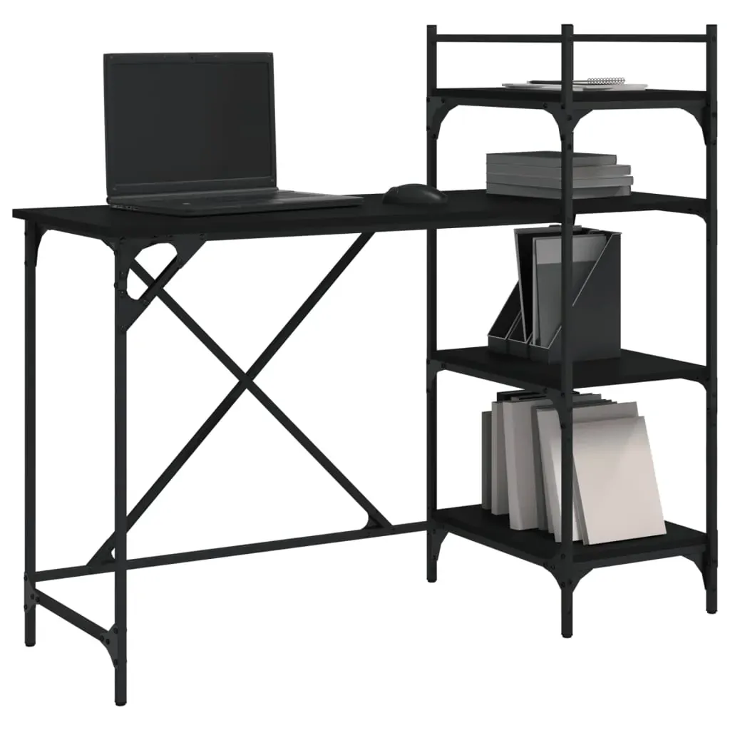 Computer Desk with Shelves Black 120x47x109 cm Price