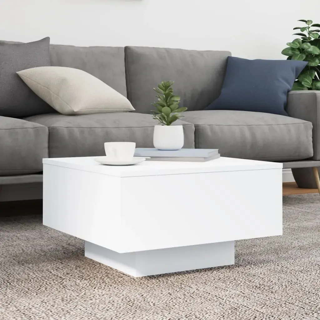 Coffee Table White 55x55x31 cm Engineered Wood Price