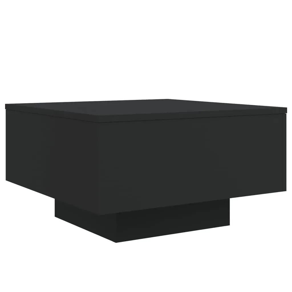 Coffee Table with LED Lights Black 55x55x31 cm Price