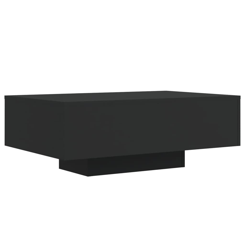 Coffee Table with LED Lights Black 85x55x31 cm Price