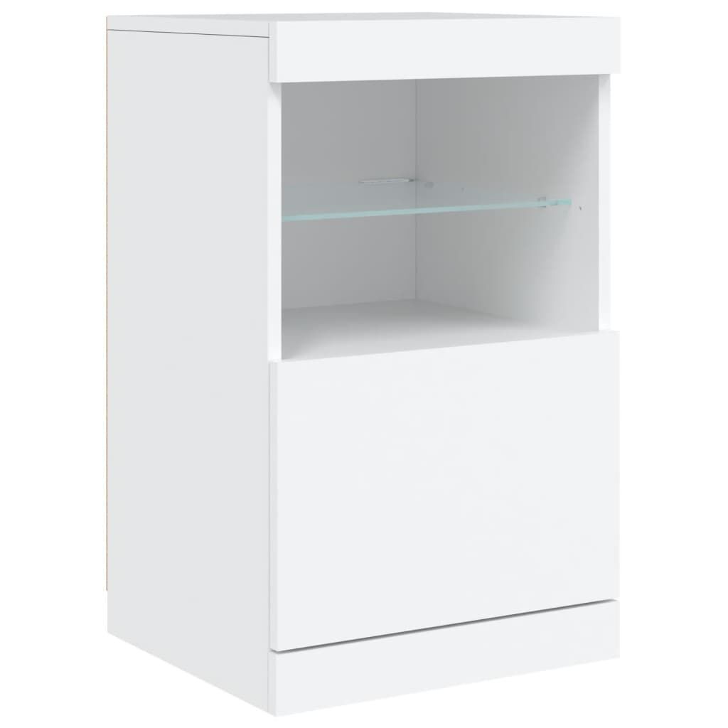 Sideboard with LED Lights White 41x37x67 cm Price