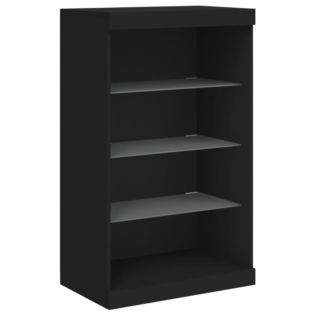 Sideboard with LED Lights Black 60.5x37x100 cm Price