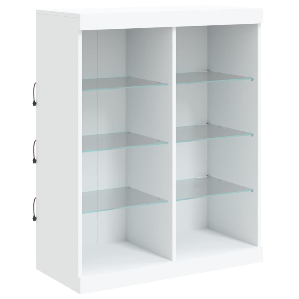 Sideboard with LED Lights White 81x37x100 cm Price