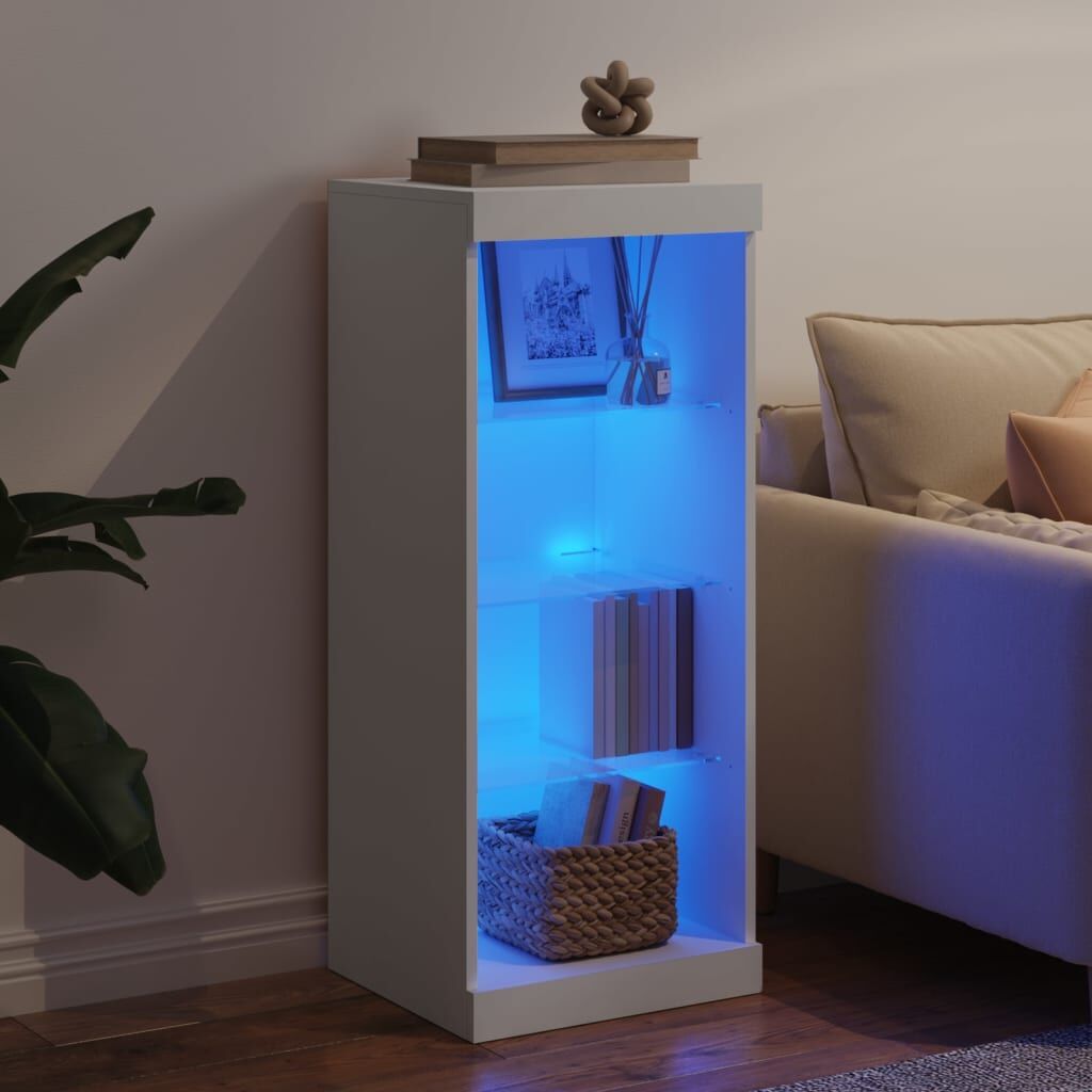 Sideboard with LED Lights White 41x37x100 cm Price