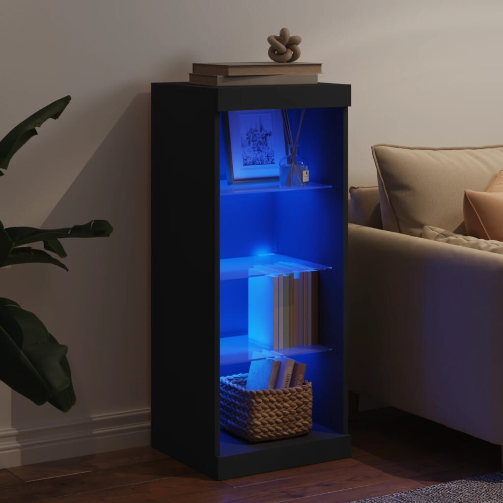 Sideboard with LED Lights Black 41x37x100 cm Price