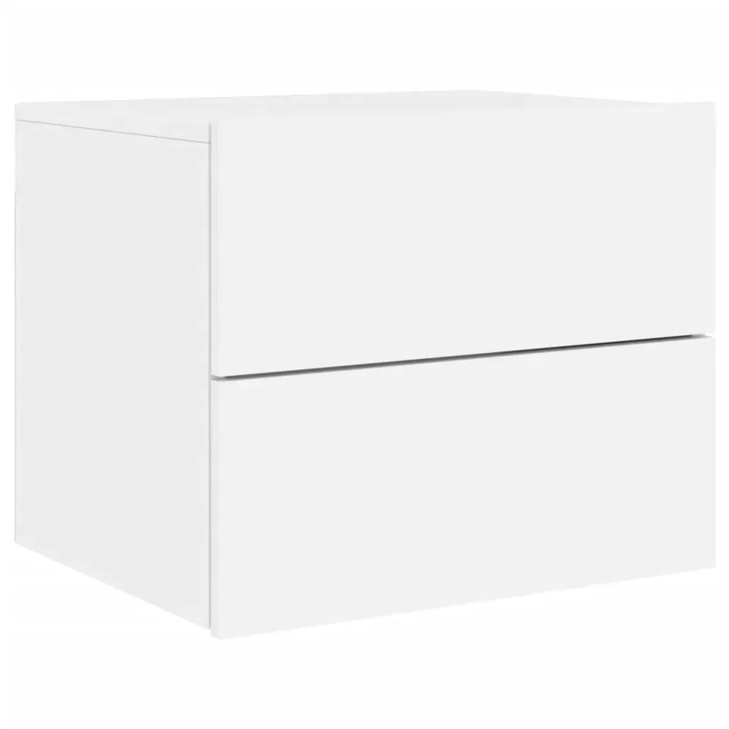 Wall-mounted Bedside Cabinet with LED Lights White Price