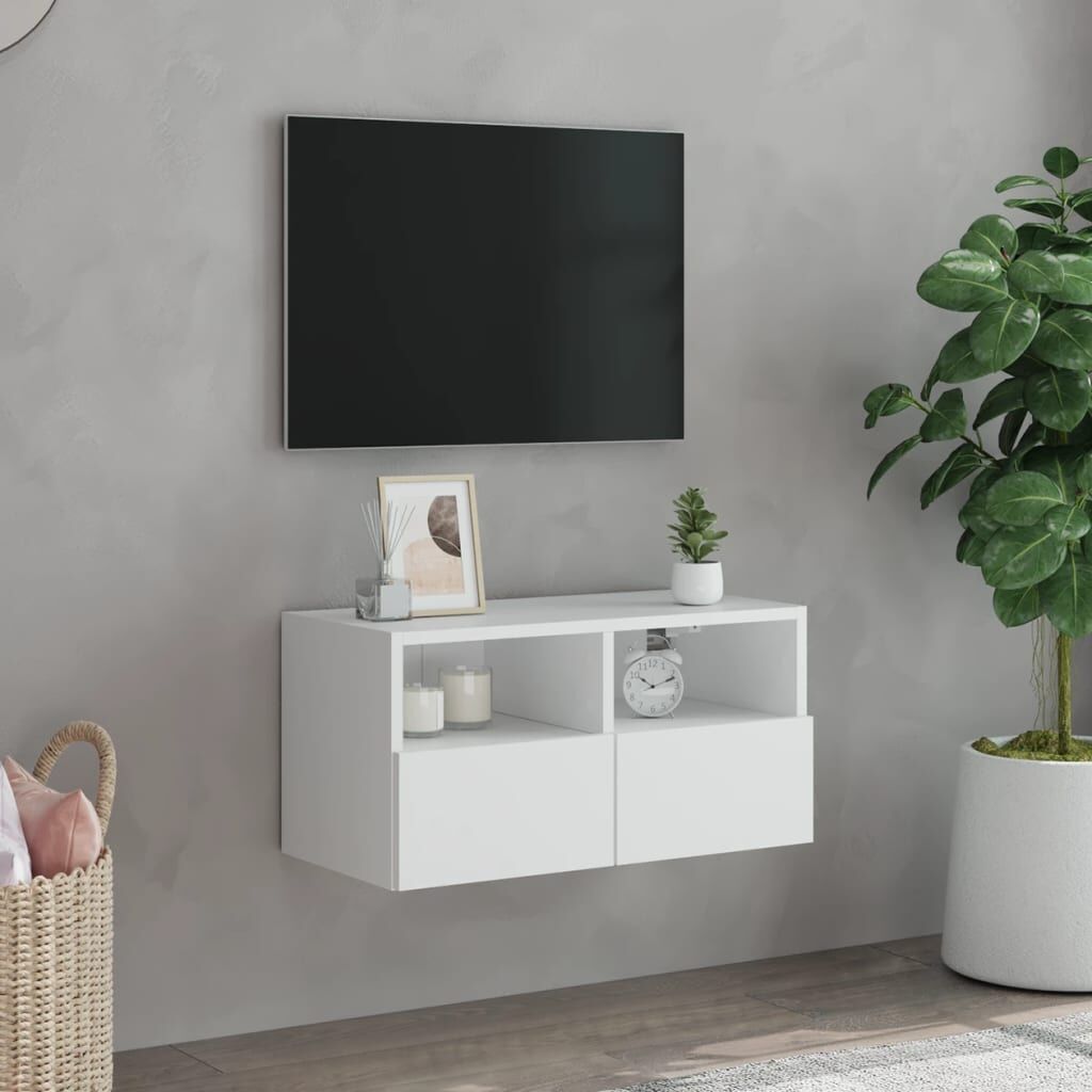 TV Wall Cabinet White 60x30x30 cm Engineered Wood Price