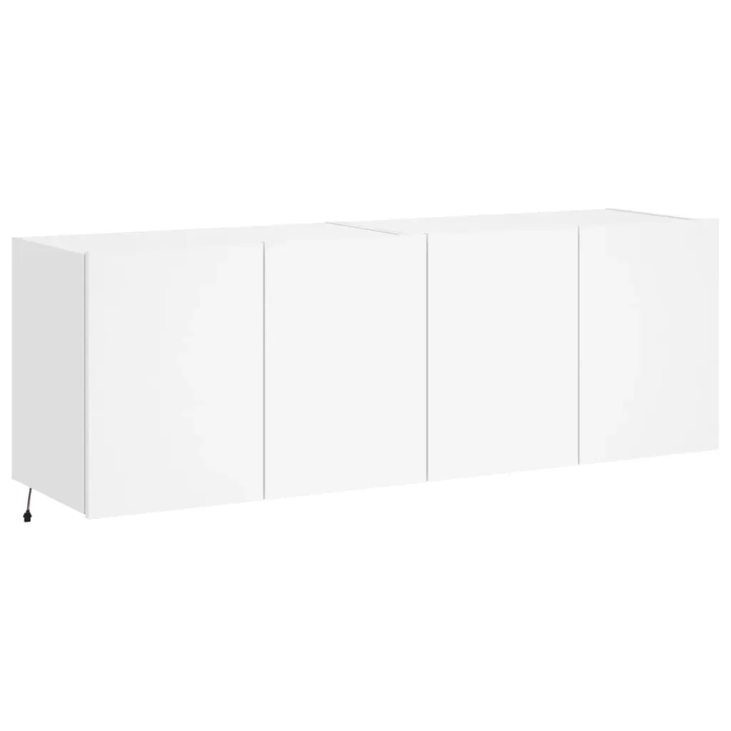 TV Wall Cabinets with LED Lights 2 pcs White 60x35x41 cm Price