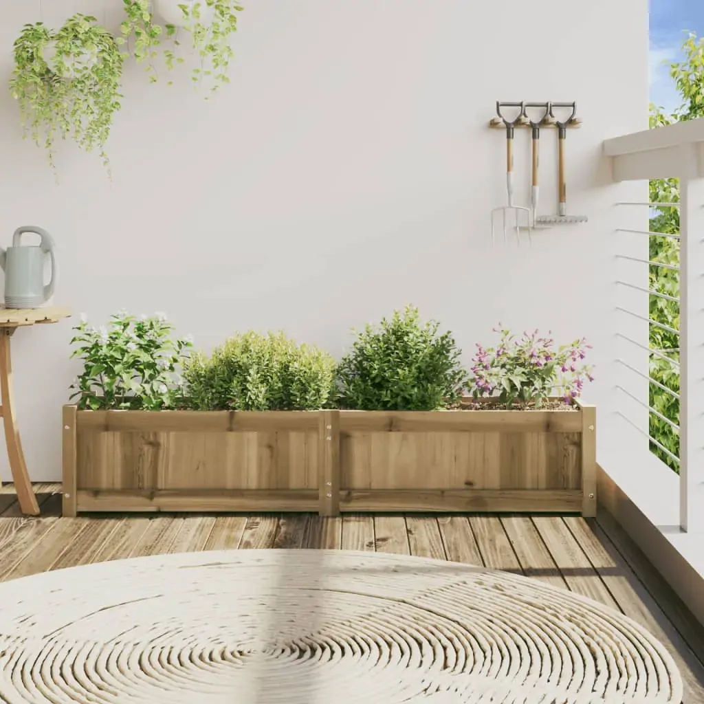 Garden Planter 150x31x31 cm Impregnated Wood Pine Price