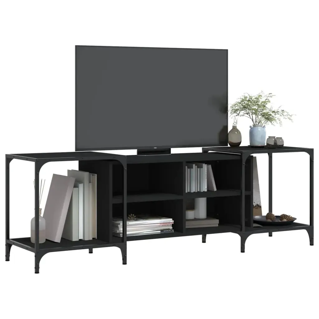 TV Cabinet Black 153x37x50 cm Engineered Wood Price