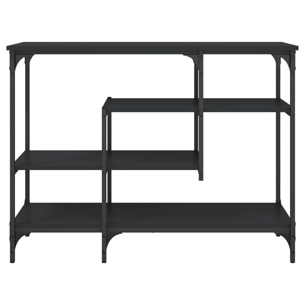 Console Table with Shelves Black 100x35x75 cm Price