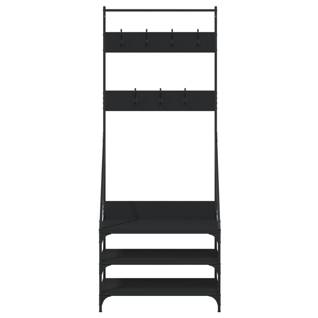 Clothes Rack with Shoe Storage Black 72x34x184 cm Price