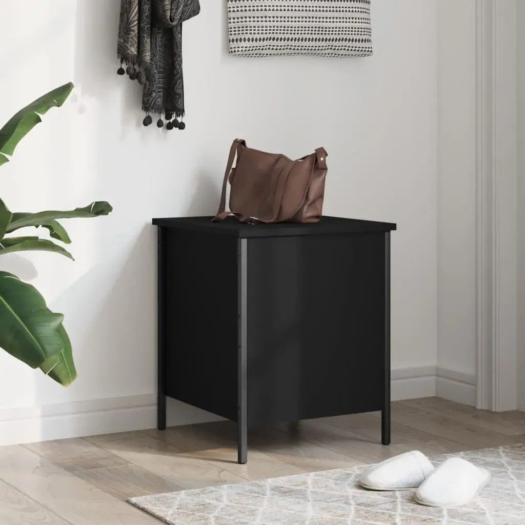 Storage Bench Black 40x42.5x50 cm Engineered Wood Price