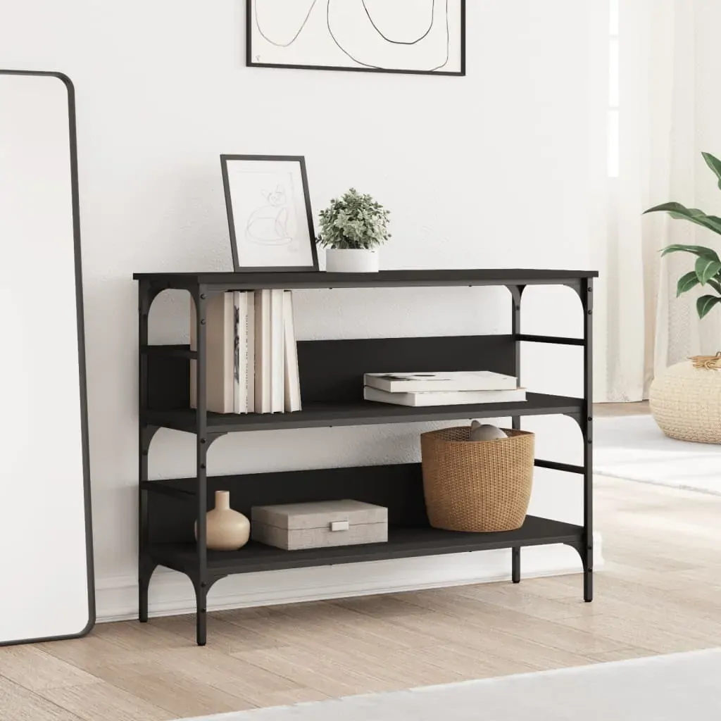 Console Table Black 100x32x75 cm Engineered Wood Price