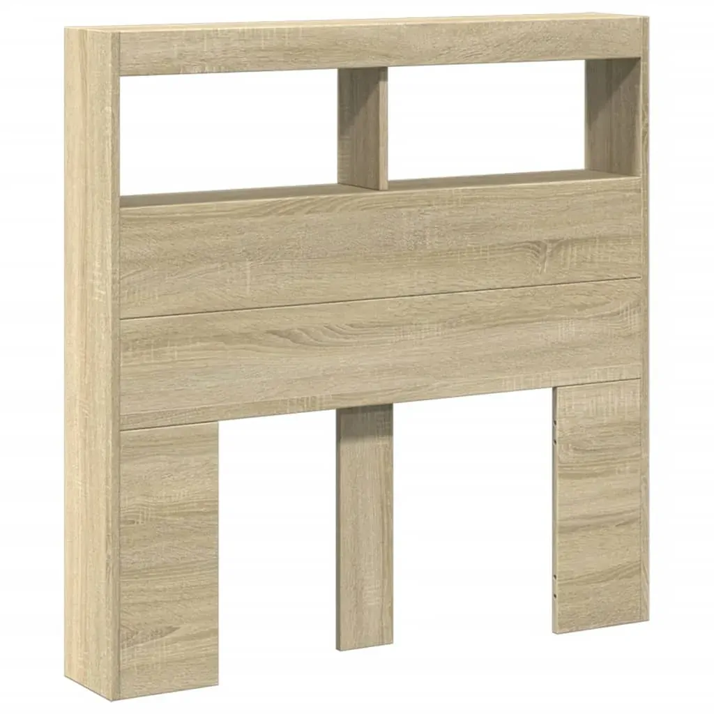 Headboard Cabinet with LED Sonoma Oak 100 cm Price